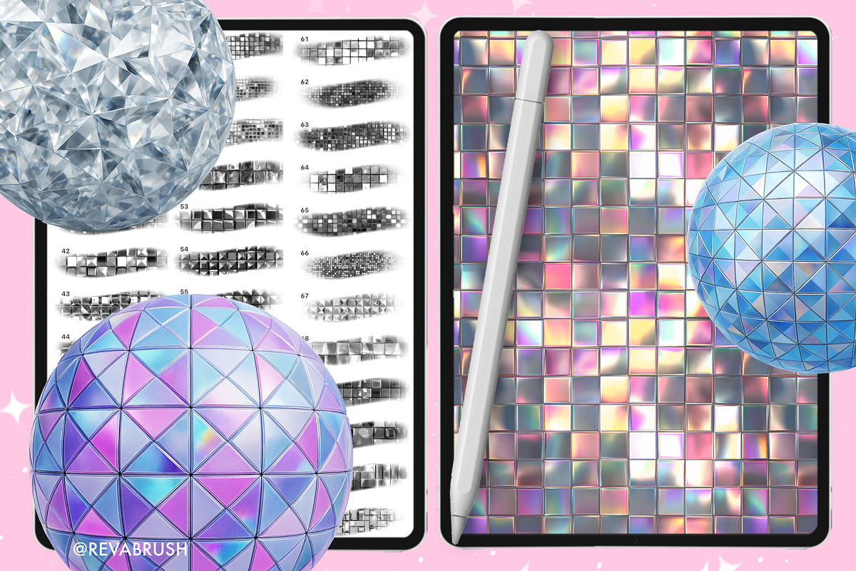 Procreate Disco texture brushes, a Brush Add-On by Revabrush (Photo 3 of 7)