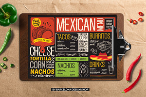 FREE! Trifold + Mexican Food Menu, a Brochure Template by BarcelonaShop