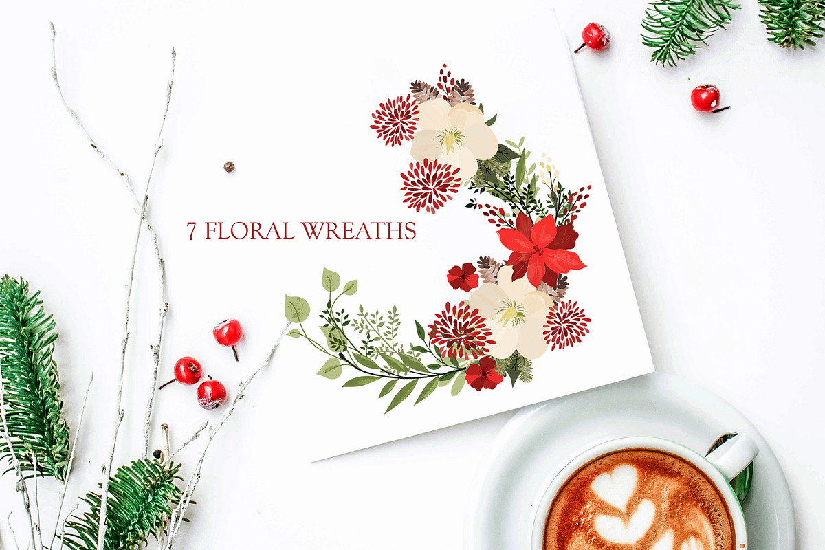 20% OFF! Christmas Floral Alphabet, an Illustration by Chus Moreno Studio (Photo 8 of 11)
