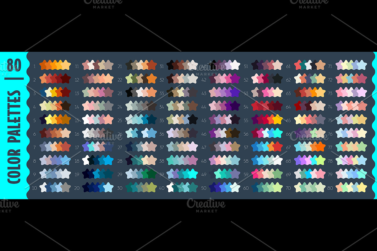 Star shape rgb neutral swatches, a Decorative Illustration by Vector Tradition (Photo 2 of 3)