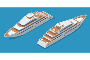 Two big sleek, modern Isometric, a Transportation Illustration by Golden Sikorka