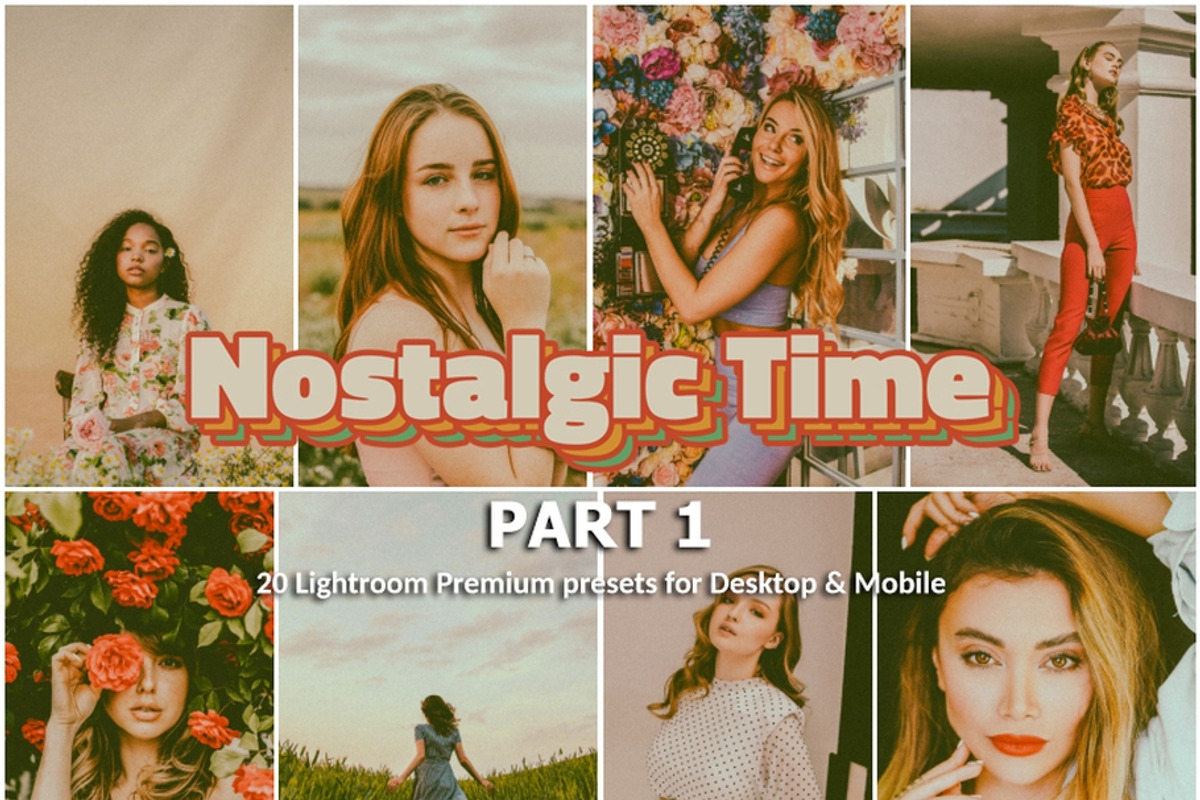 20 Lightroom Preset Nostalgic Time 1, a Preset Add-On by PerfectStudioPresets (Photo 1 of 10)