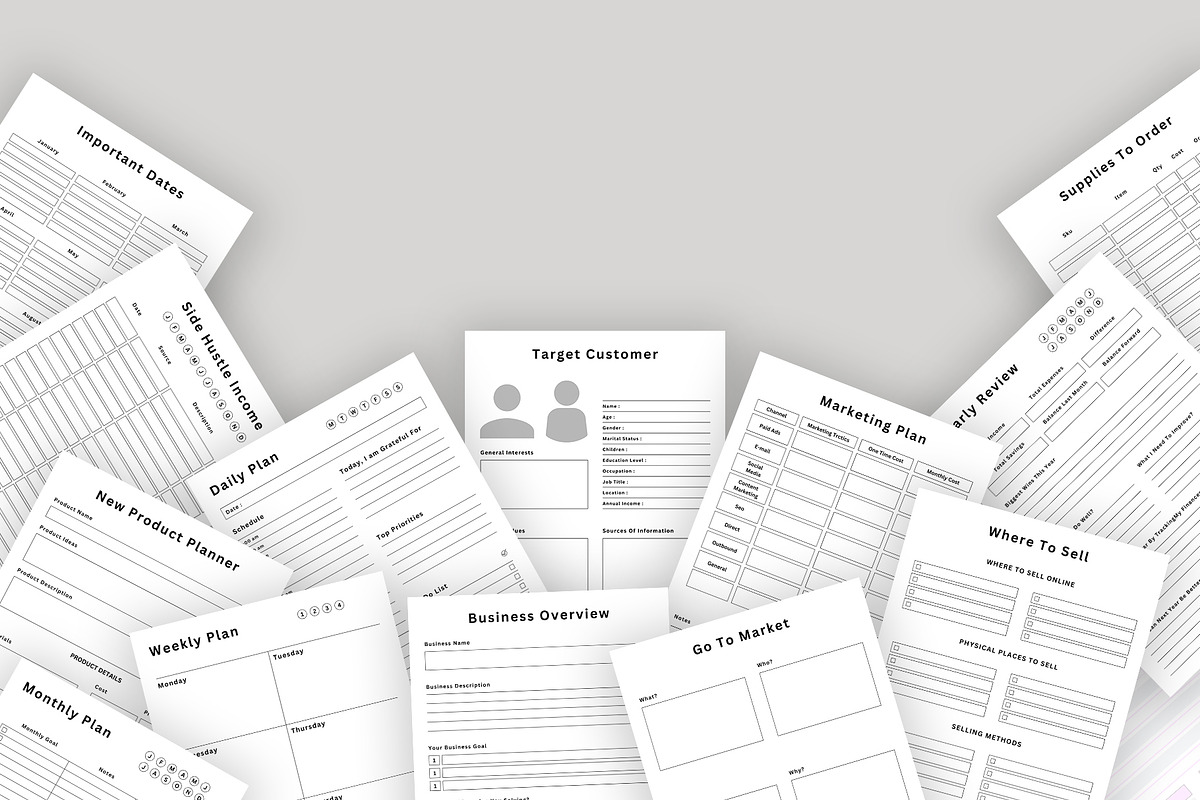 Ultimate Planner Bundle Pack, a Stationery Template by Design Zone (Photo 3 of 7)