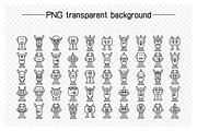 100 Monster Character Icons, a Graphic by Designfour (Thumbnail 3 of 7)