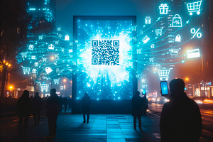 Urban nighttime digital consumer, a Technology Photo by DanFLCreativo