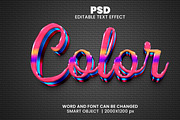 Color 3d Editable Psd Text Effect, a Layer Style Add-On by bdrobin (Thumbnail 2 of 2)