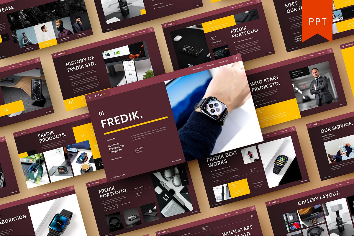 Fredik – Business PowerPoint Templat, a Presentation Template by Dens Creative Studio (Photo 1 of 6)