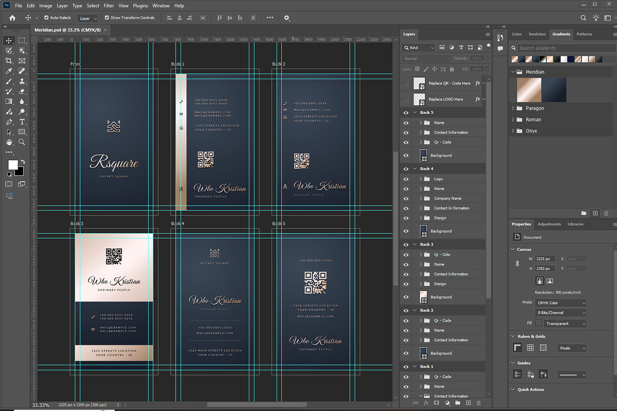 Meridian Business Card - 5 Bundles, a Business Card Template by Ctrl space studio (Photo 6 of 9)