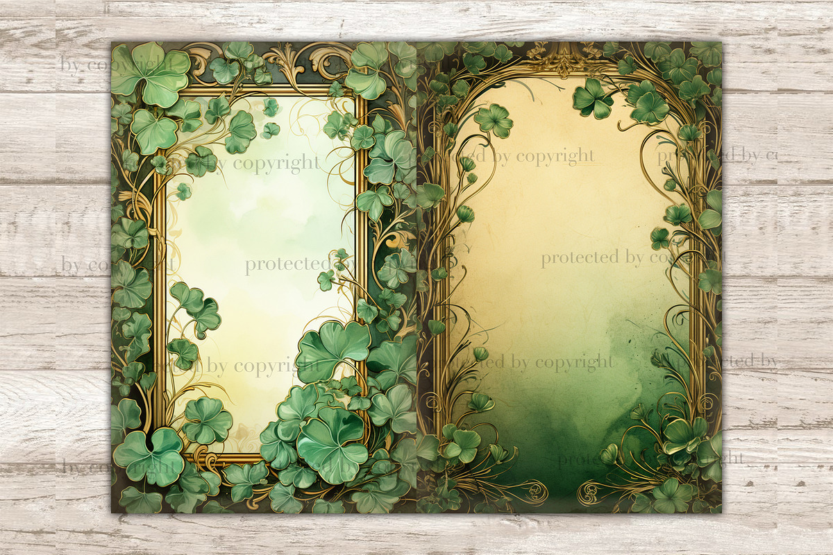 St. Patrick's Day Junk Journal Paper, a Decorative Illustration by GlamArtZhanna (Photo 10 of 10)