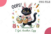Faux Yarn Easter Funny Black Cat Png, an Illustration by OK Design (Thumbnail 1 of 6)