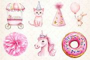 Pink Kids Birthday Clipart, an Illustration by Dream Creation (Thumbnail 4 of 5)