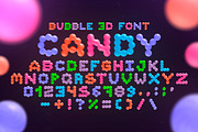 CANDY 3D BUBBLE FONT VECTOR, a Handwritten Font by BonkiStudio (Thumbnail 2 of 9)
