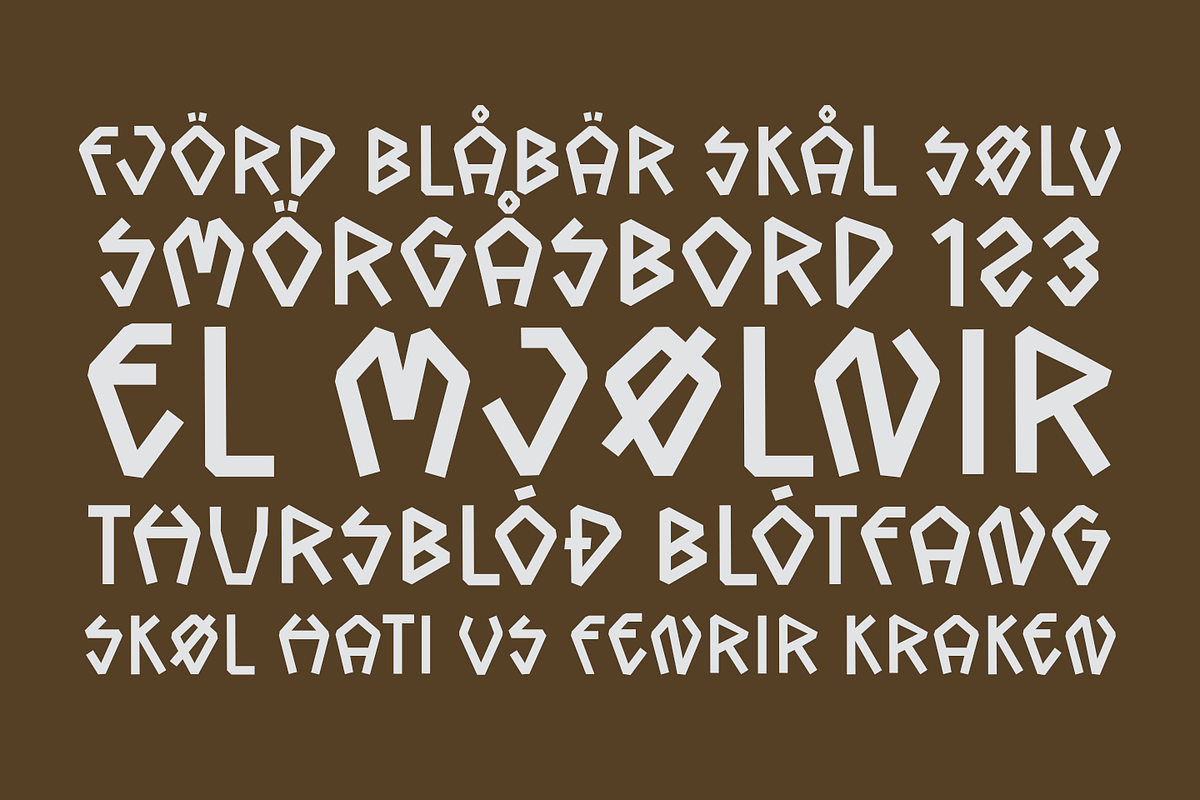 KRONKELD – Nordic Inspired Font, a Symbol Font by TypeTasty Font (Photo 5 of 10)