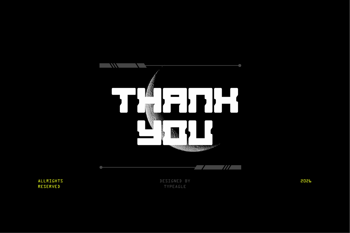 Rogweek - Futuristic Display Font, a Sans Serif Font by Typeagle (Photo 11 of 11)