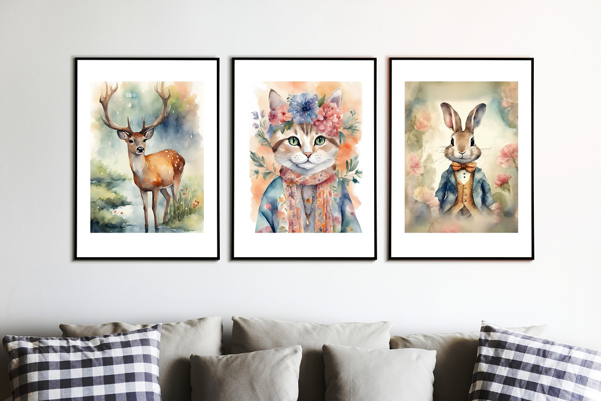 180 Kids Nursery Wall Art Posters, a Poster Template by Design By Hira (Photo 18 of 19)