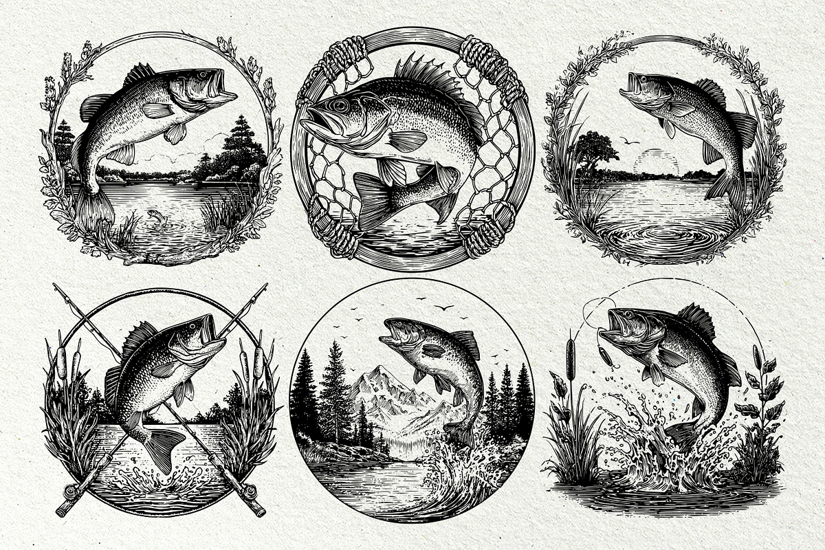 Splashing Fish Fishing Graphics, an Animal Illustration by DENIDigitalArtSudio (Photo 2 of 5)