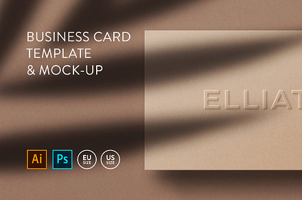 Business card Template & Mock-up, a Business Card Template by PrintPixel