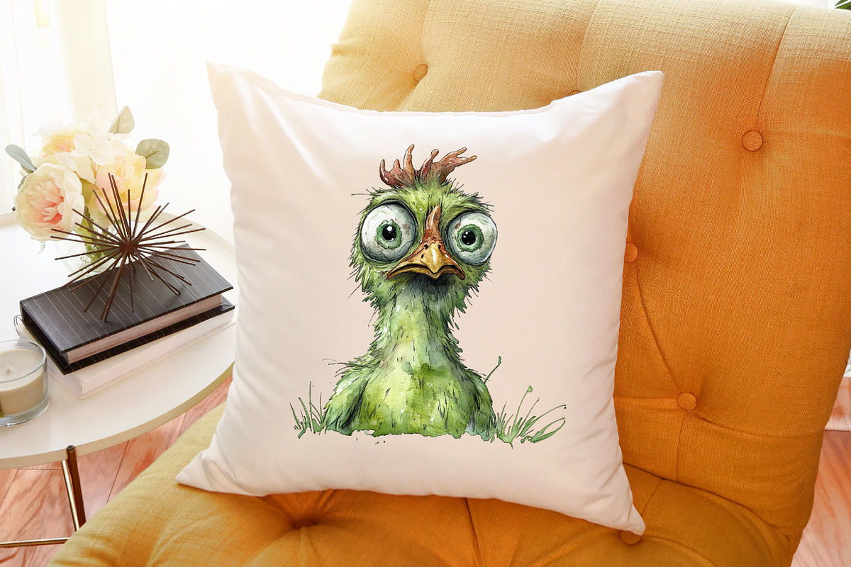 Zombie Birds Clipart, Quirky Hallow, an Illustration by Sublimation Artist (Photo 6 of 6)