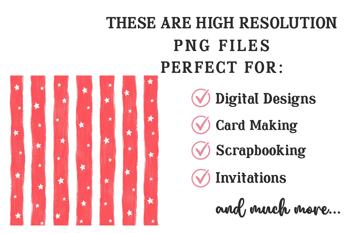 4th of july Striped PNG Bundle, a Seasonal Illustration by OK Design (Photo 6 of 6)