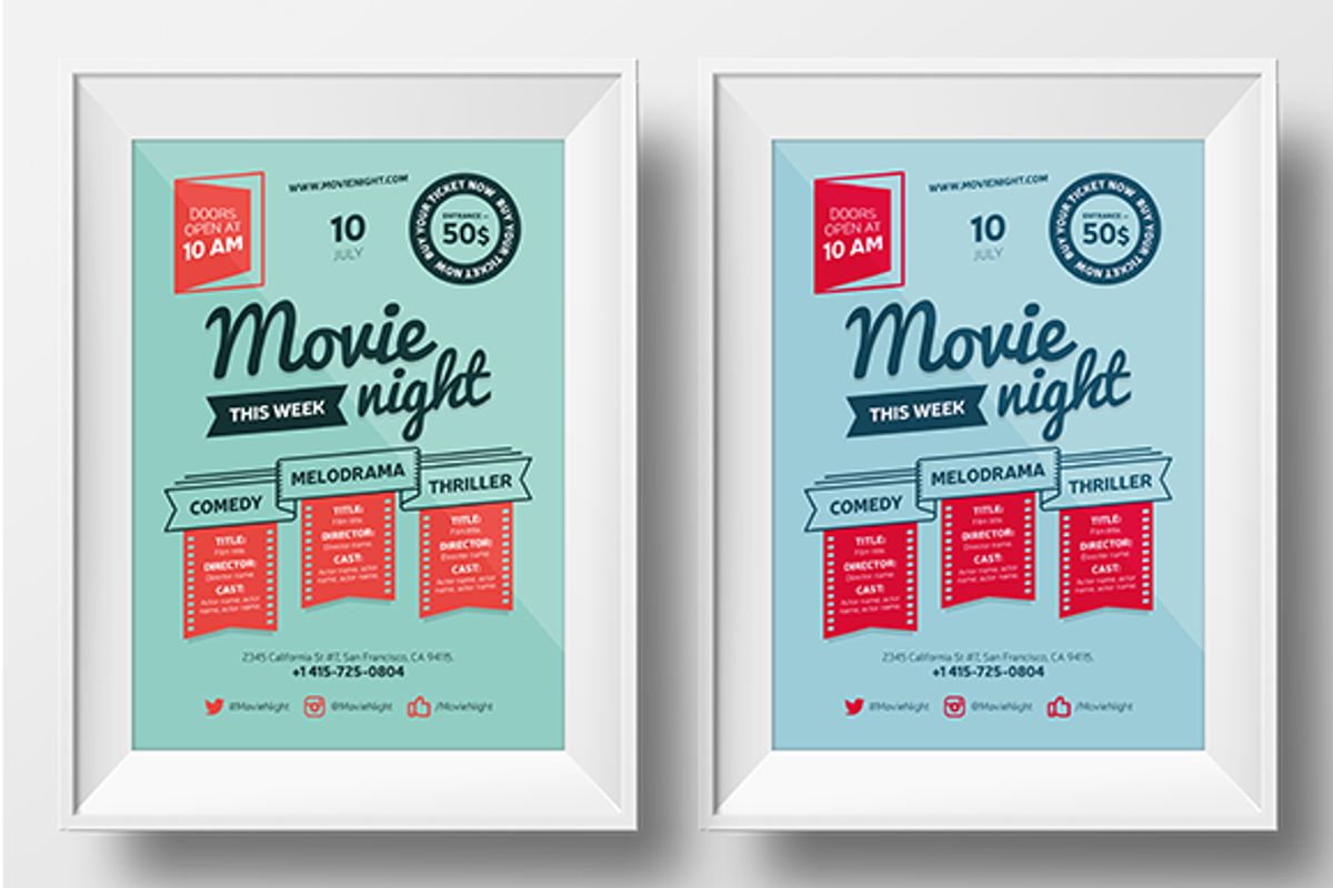 Movie Night Poster Template, a Flyer Template by Danil Polshin (Photo 8 of 10)
