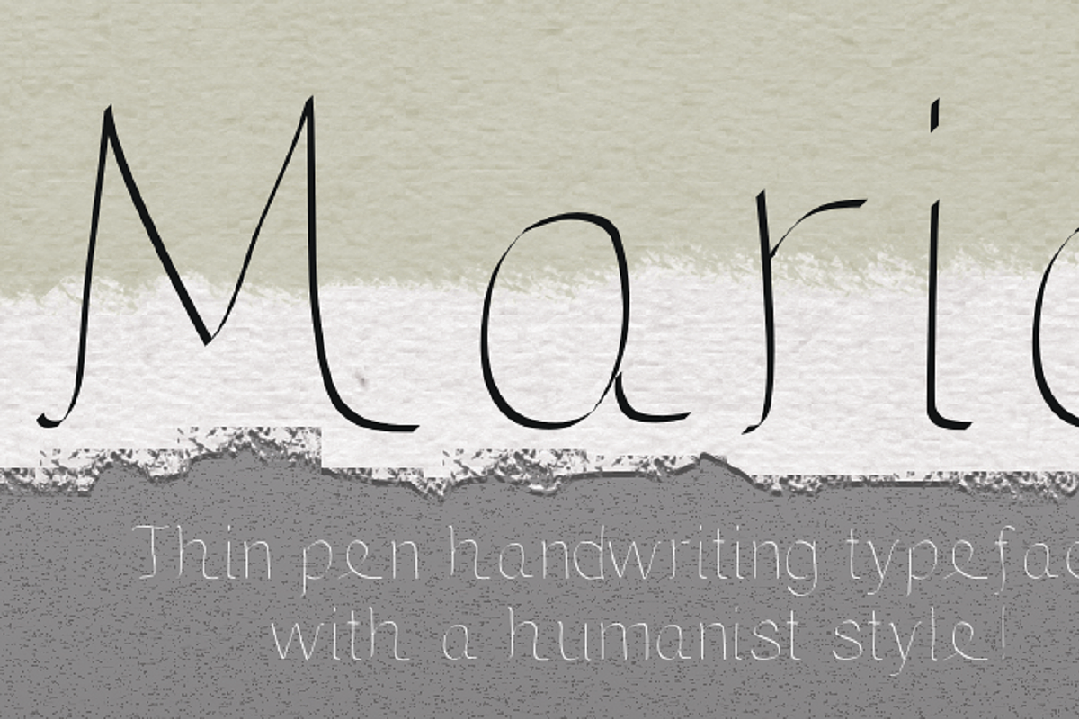 Maria, a handwritten slab font, a Script Font by Kreativ Font (Photo 1 of 4)