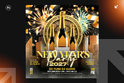 New Year Party Flyer Design Bundle, a Flyer Template by Shajib Shikder (Thumbnail 6 of 7)