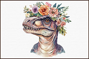 Watercolor Paleontology Dinosaur Ani, an Illustration by Sublimation Artist (Thumbnail 3 of 6)