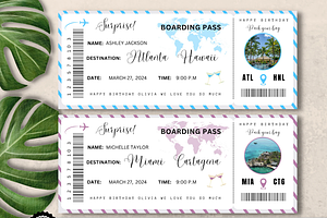 Editable Boarding Pass Template
