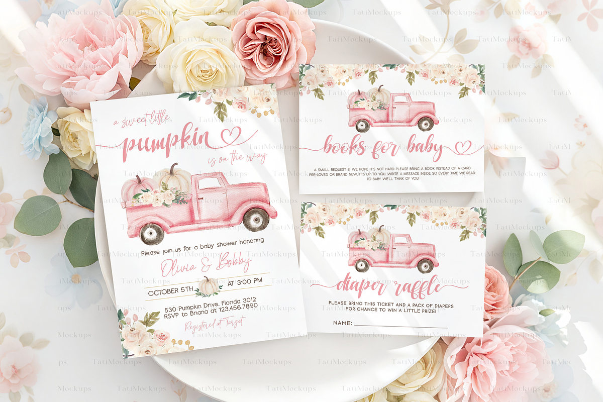 Elegant Floral Stationery Mockup, a Product Mockup by TatiMockup (Photo 3 of 4)