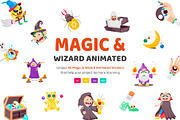 Animated Magic and Wizard Stickers, an Emoji Icon by Vectors Market (Thumbnail 1 of 3)