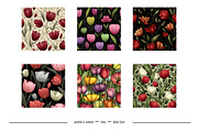 Tulip Retro Art Style Patterns, a Pattern Graphic by karenfoleyphoto (Thumbnail 6 of 17)