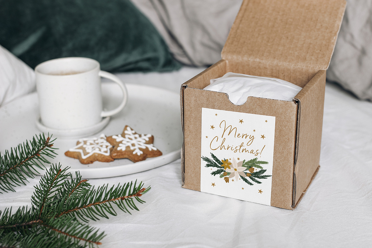 White Beige Boho Christmas, a Decorative Illustration by Cozy pattern shop (Photo 9 of 12)
