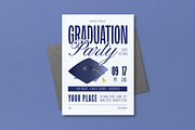 Blue Graduation Party Invitation, an Invitation Template by graphicook (Thumbnail 3 of 3)