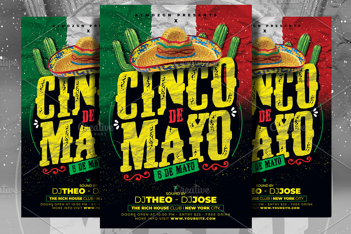 Cinco De Mayo Flyer, a Flyer Template by AyumaDesign (Photo 1 of 2)
