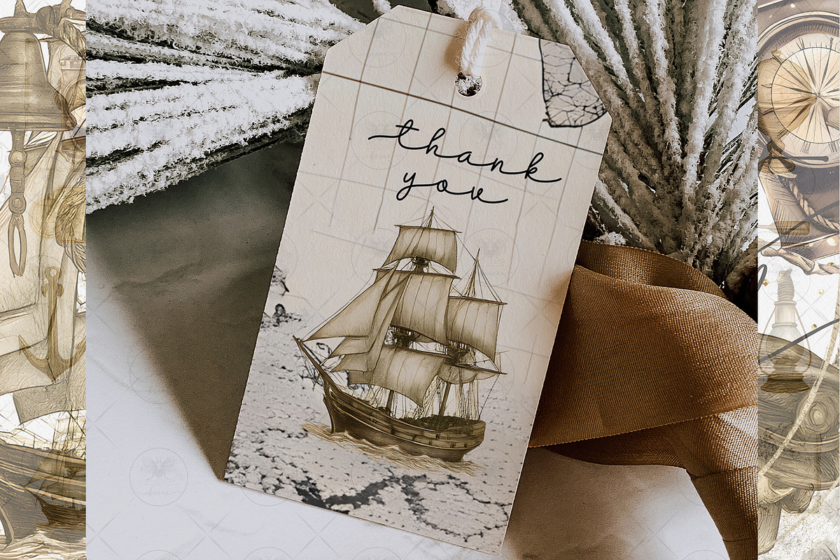 Vintage Sea Pirates clipart, an Illustration by BigCakeBee (Photo 4 of 4)