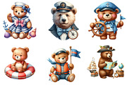 Bear Sailor Nautical Clipart, an Illustration by DreamArtGraphic (Thumbnail 2 of 5)