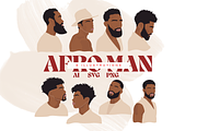 Black Male Abstract Clipart Bundle, a Person Illustration by designsbyionela (Thumbnail 1 of 3)