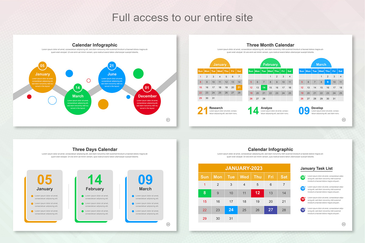 Calendar Infographic Keynote, a Templates & Theme by Mighty-Slide (Photo 2 of 9)