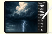 Storm and Cloud Procreate Brushes, a Brush Add-On by svgocean (Thumbnail 2 of 9)