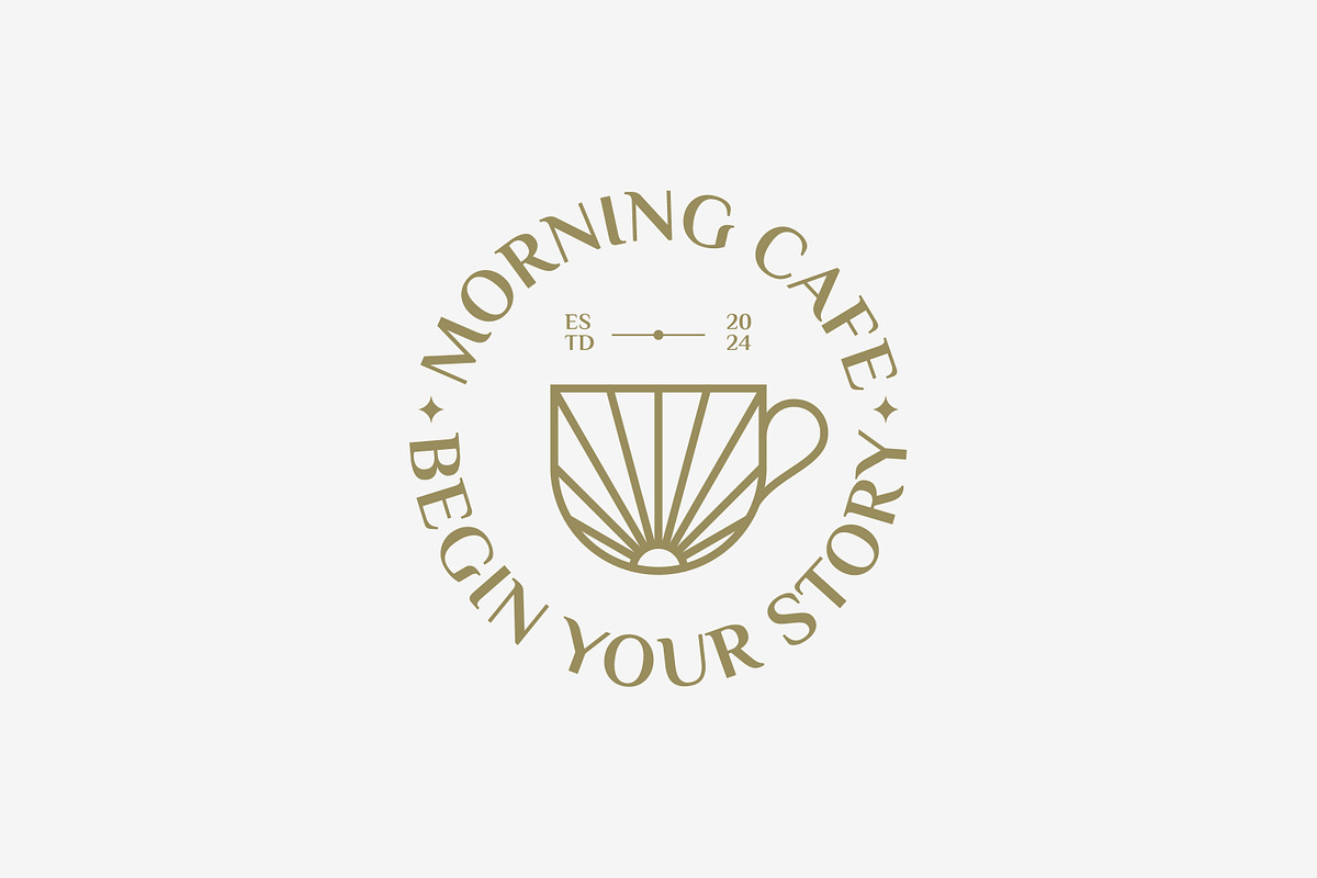 Morning Cafe Logo Beverage Badge, a Branding & Logo Template by Signatoro (Photo 2 of 2)