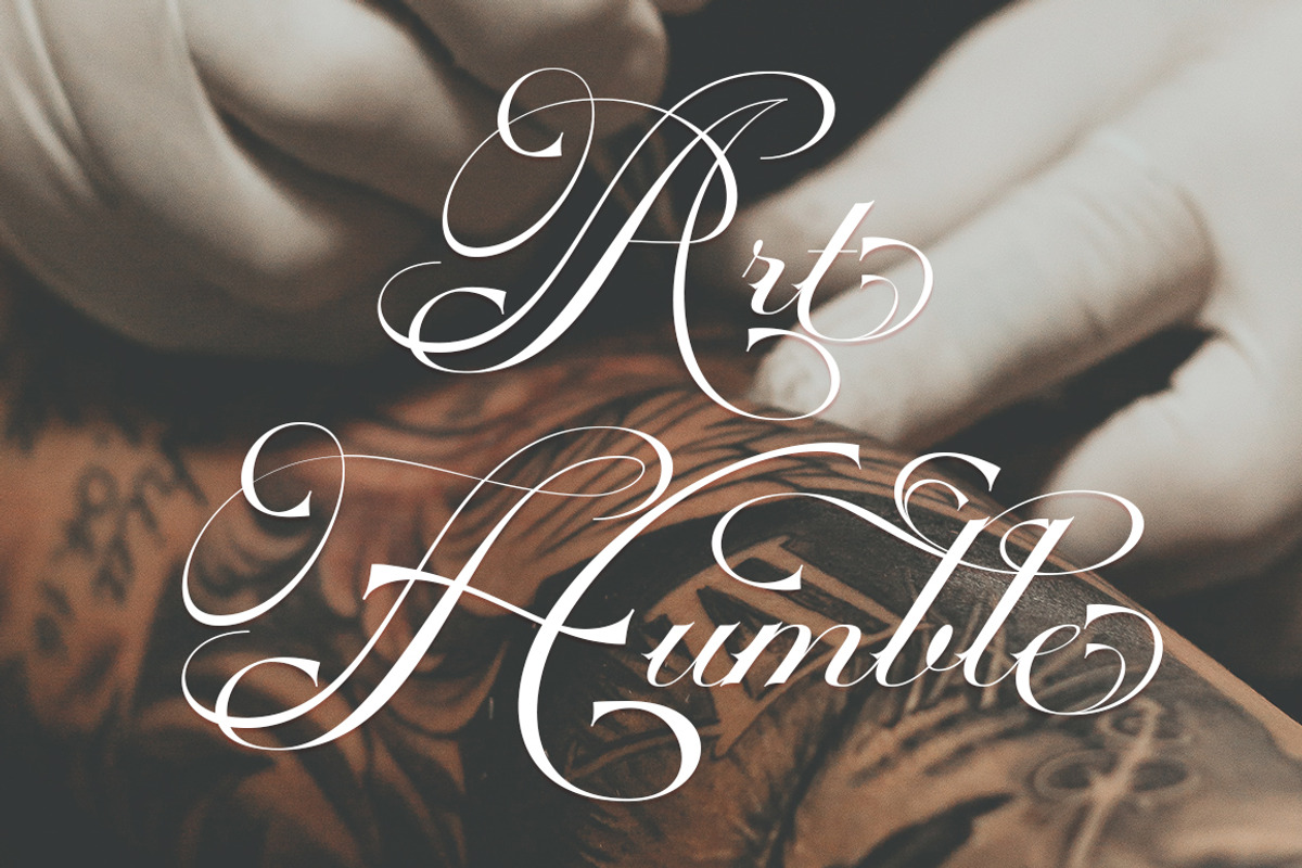 Cardilan | Tattoo Font, a Script Font by Romiecreative (Photo 4 of 8)