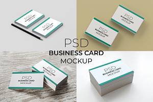 Business Card Mockup Set PSD