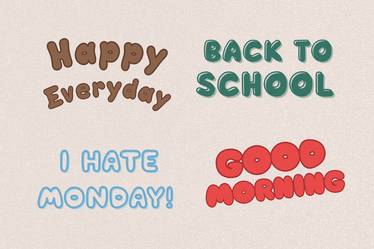 10 Display Bubble Fonts Bundle, a Handwritten Font by ZoloDesignHub (Photo 5 of 7)
