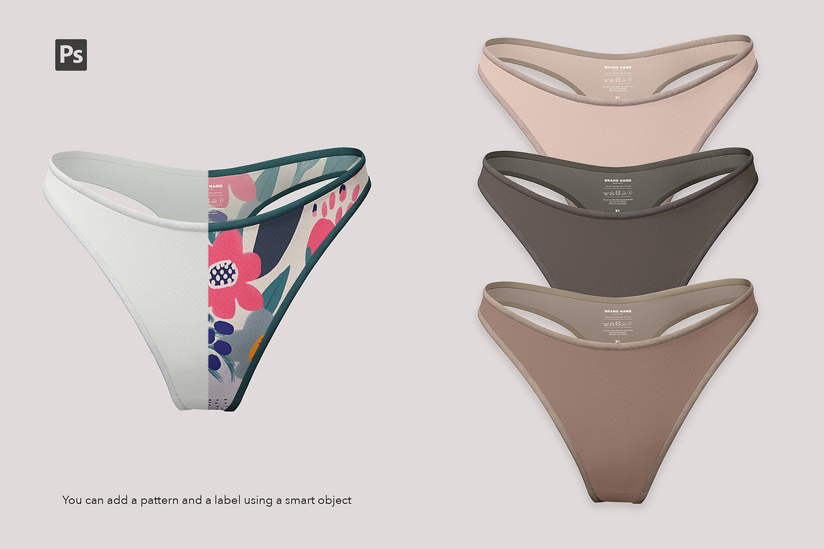 Mockups of women's underwear., a Bottom Mockup by Irena Matiash shop (Photo 2 of 6)
