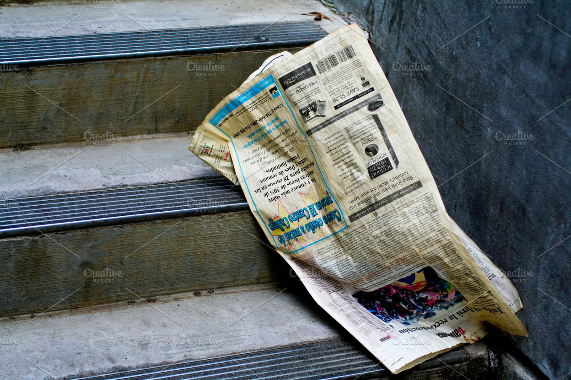 Newspaper featuring newspaper, old, and dirty