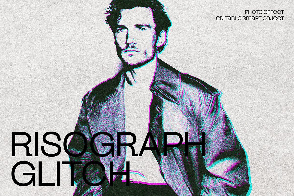 Risograph Glitch Photo Effect, a Layer Style Add-On by dokudokunomi (Photo 1 of 5)