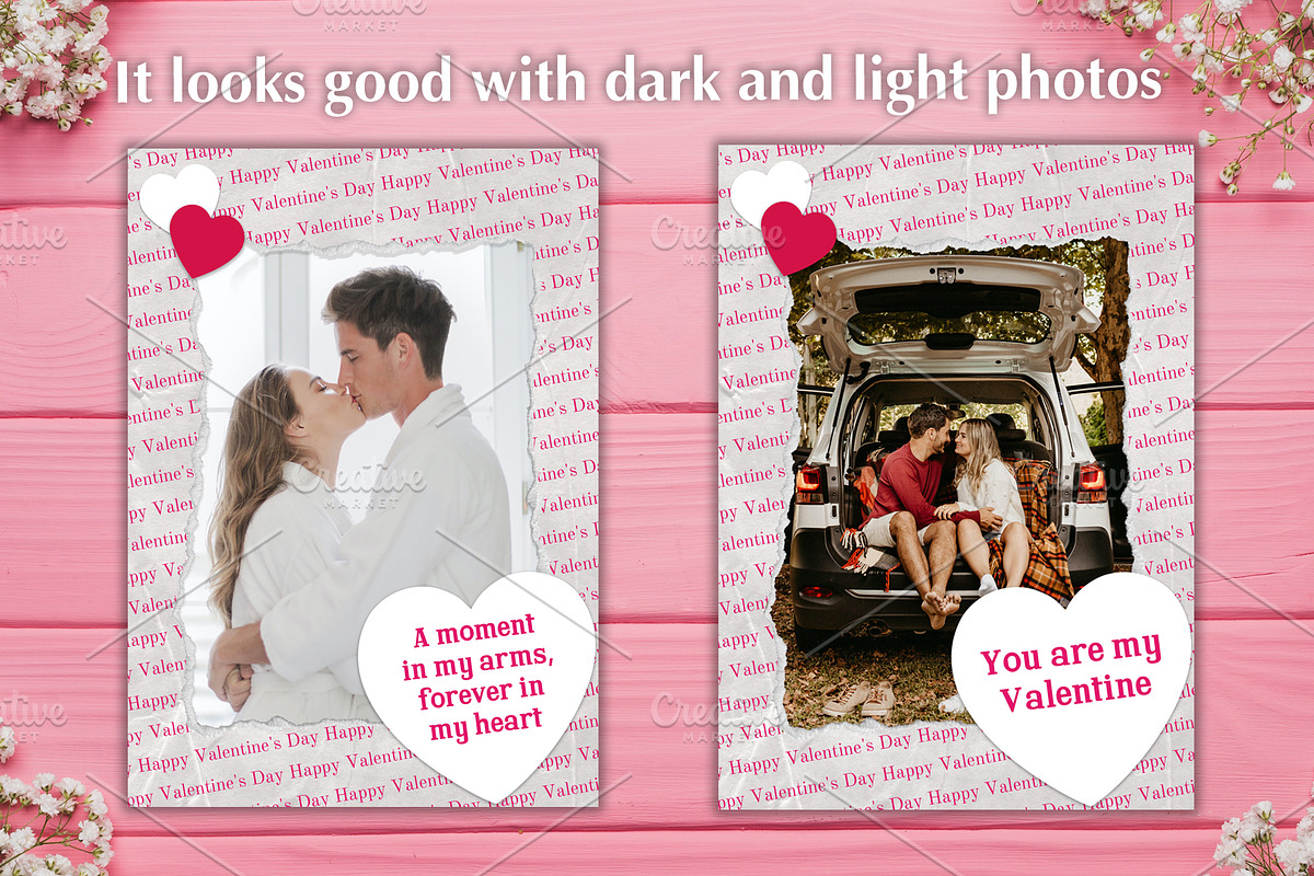 Valentines Photo Card PSD Template, a Card Template by PSD templates and Photos (Photo 3 of 5)
