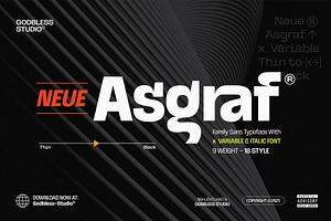 Neue Asgraf, a Sans Serif Font by Godbless Studio
