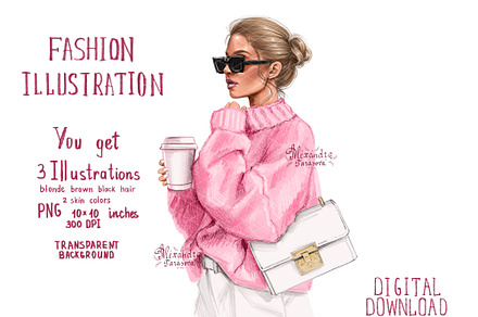 Fashion Girl Pink Sweater