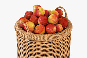 Apple Wicker Basket 07 Toasted Oat